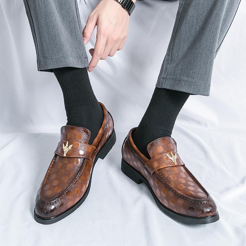 Men's Breathable Leather Shoes Black Soft Leather Soft Bottom Spring And Autumn Best Man Men's Business Formal Wear Casual Shoe