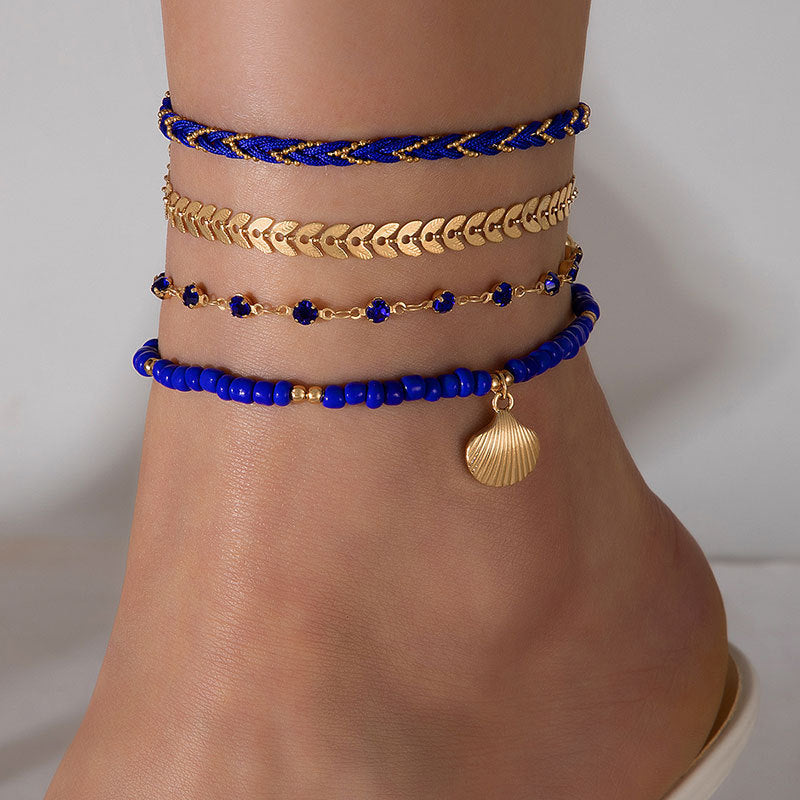 4 pcs Foot Chain For Men And Women