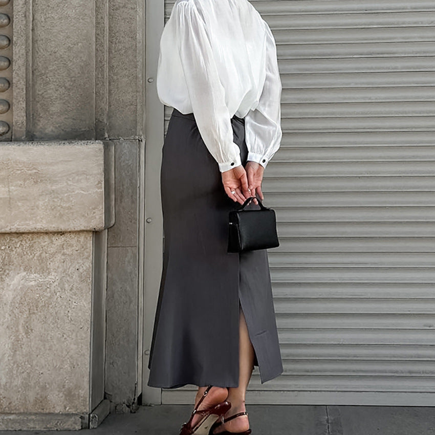 Elegant Skirt Fashion High Waist Professional