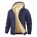 Men’s Winter Parka Jacket Fleece Lined Warm Hooded Coat Cotton Padded Zip Up Outerwear Casual Thick Windbreaker for Cold Weather