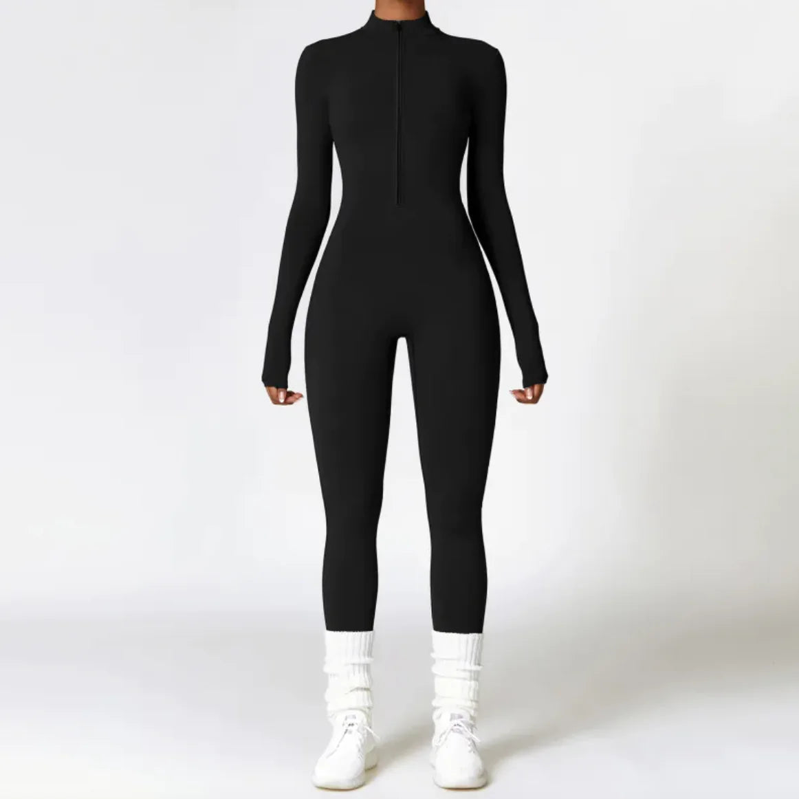 Women's Warm Zipper Yoga Jumpsuit