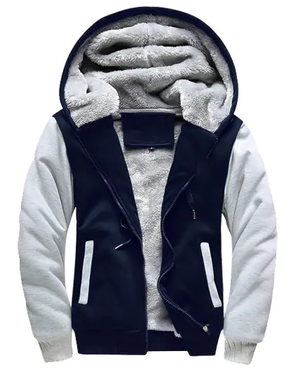 Customizable Warm Fall/Winter Hoodie Jacket for Men