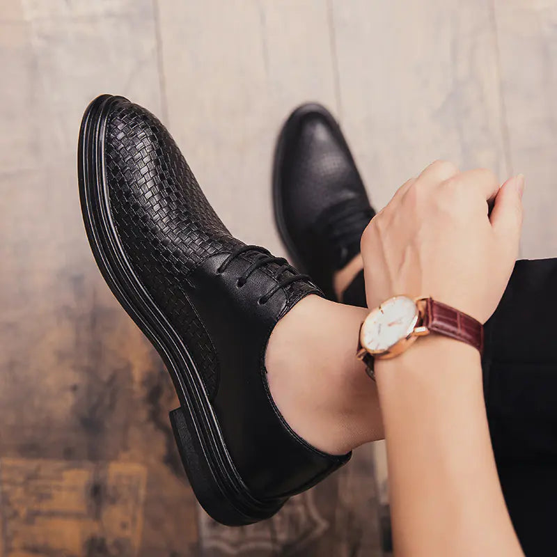 Men's Black Business Casual Dress Shoes (Stylish & Versatile)