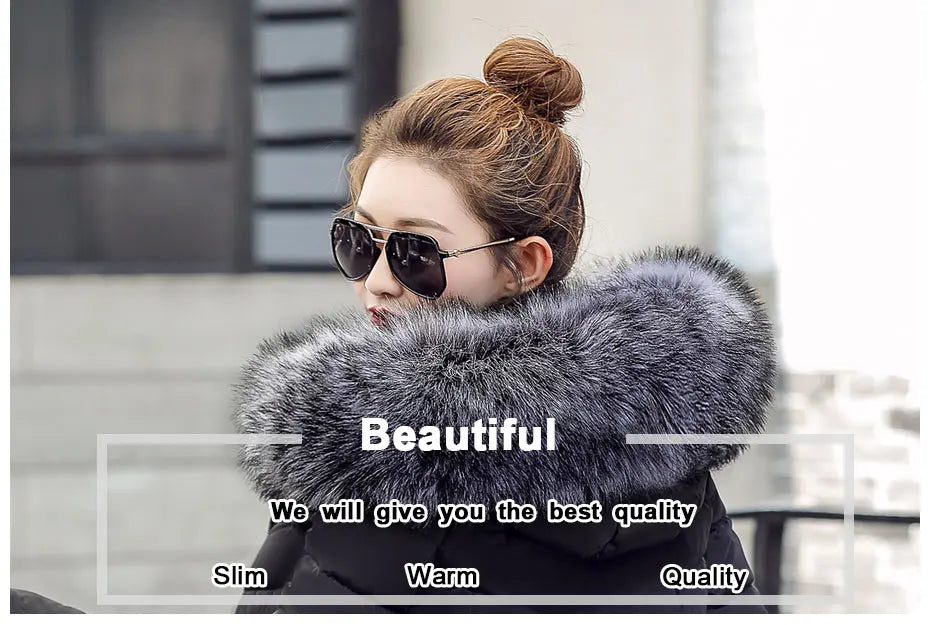 2025 New Arrival Fashion Slim Women Winter Jacket Cotton Padded Warm Thicken Ladies Coat Long Coats Parka Womens Jackets