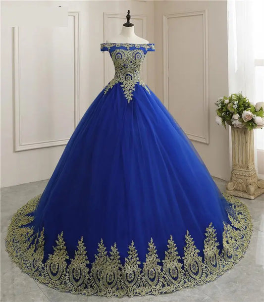 Quinceanera Dress 2024 New Luxury Boat Neck Party Prom Ball Gown Vintage Lace Vestidos Robe  Vestidos Custom Made Customized