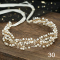 Bridal Bridesmaid Flower Girls Diamante Crystal Pearl Headband Rhinestone Wedding Prom Tiara Women Hair Accessories