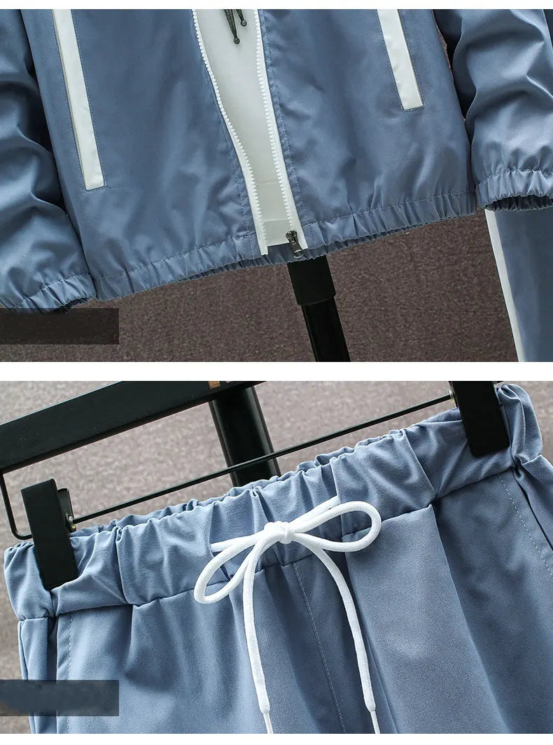 Hip Hop Military Men Tracksuit Hooded Jacket+Harem Pant Patchwork 2PC Set For Men Fashion 2023 New Mens Sportswear Suits