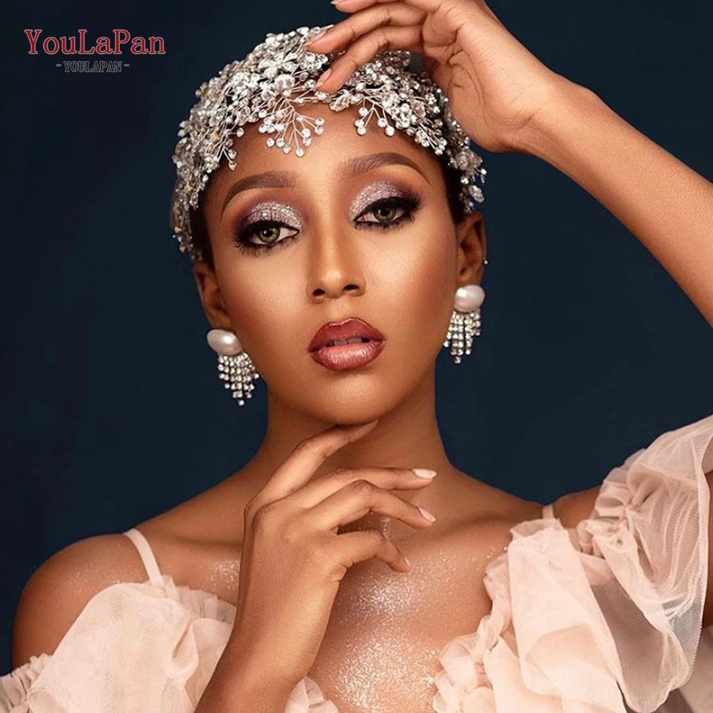 YouLaPan HP420 Wedding Accessories Bridal Headpieces Luxurious Banquet Jewelry Headdresses Bride Tiara and Crown Flower Headband
