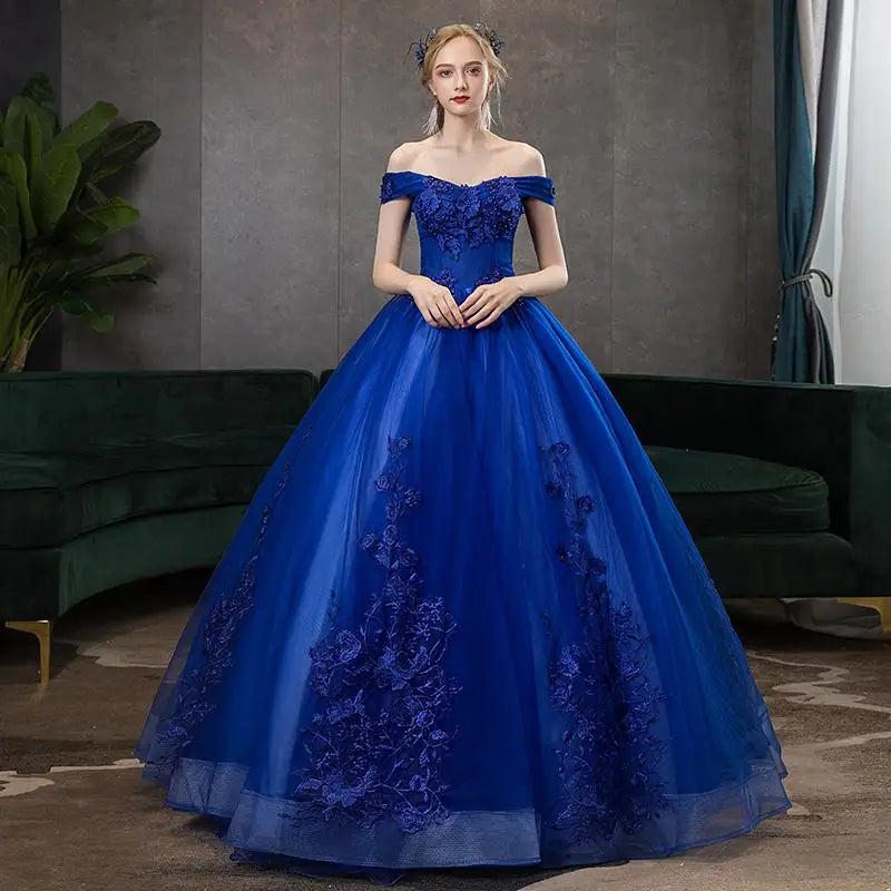 Quinceanera Dresses Elegant Boat Neck Luxury Lace Embroidery Vestidos De 15 Anos Party Prom Vintage Quinceanera Gown Customized