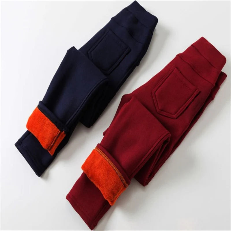 Winter Girls Leggings Plush Thick Wool Warm Clothes Girls Trousers Autumn Trousers Children's Leg Pants