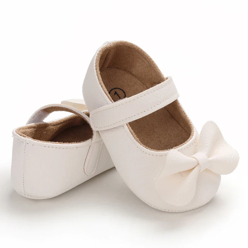 Cute White Lace Baby Girl Princess shoes  Baby Moccasins Moccs Shoes Bow Fringe Rubber Soled Non-slip Footwear Crib Shoes
