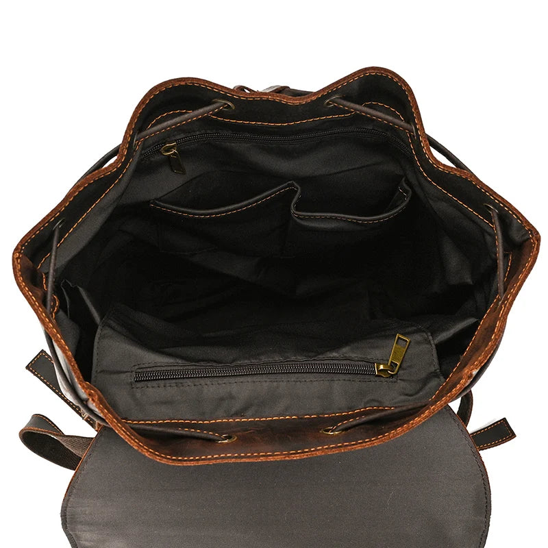 2025 New Arrivals Leather Backpack For Men Male Genuine Leather Laptop Travel Backpack 17 Inch Daypack Shoold Bag Men Male Large