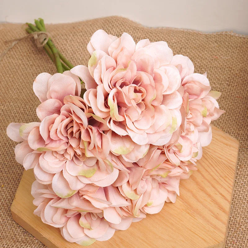 5pcs Beautiful Artificial Peony Flowers High Quality White Bouquet Wedding Home Table Decor Fake Flowers Christmas Arrangement