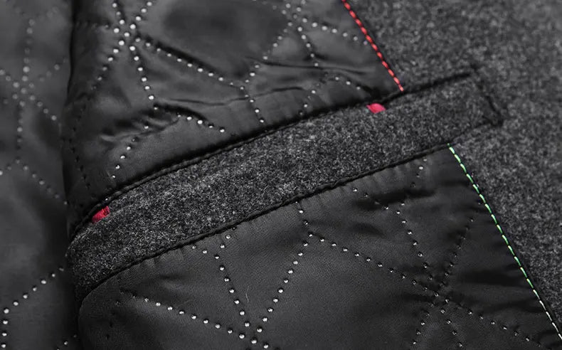 Winter Jacket Men Wool Pea Coat Oversized Overcoat Solid Business Casual Coat Men's Clothing Woollen Coats 4XL AF2011