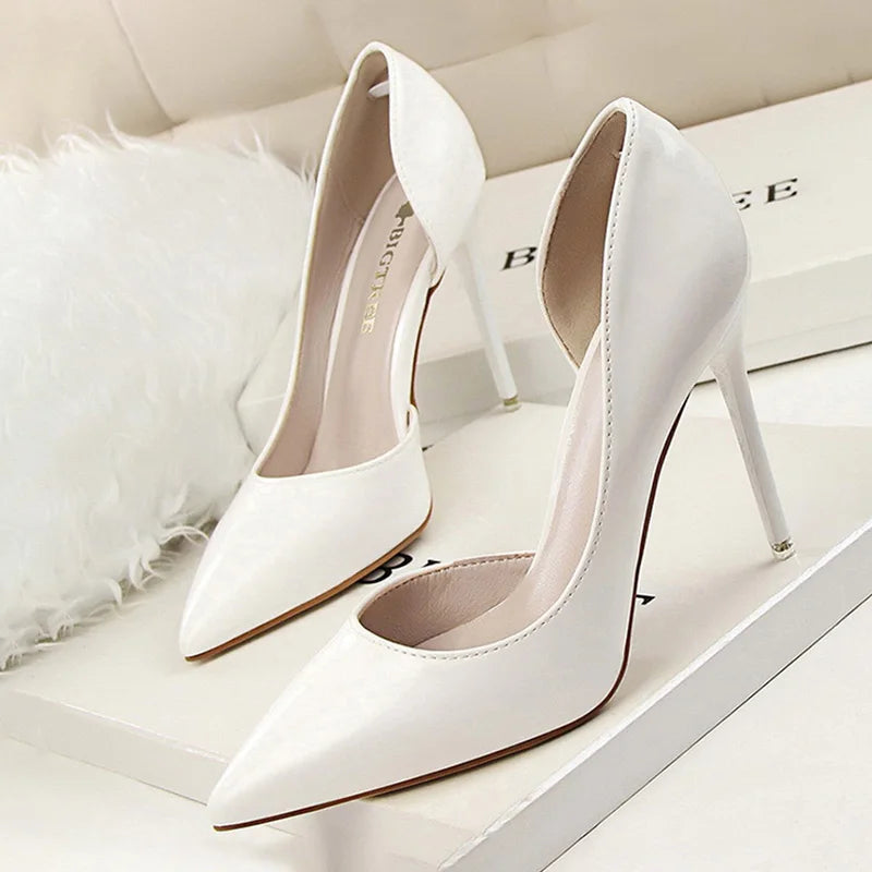 BIGTREE Shoes Patent Leather Heels 2025 Fashion Woman Pumps Stiletto Women Shoes Sexy Party Shoes Women High Heels 12 Colour