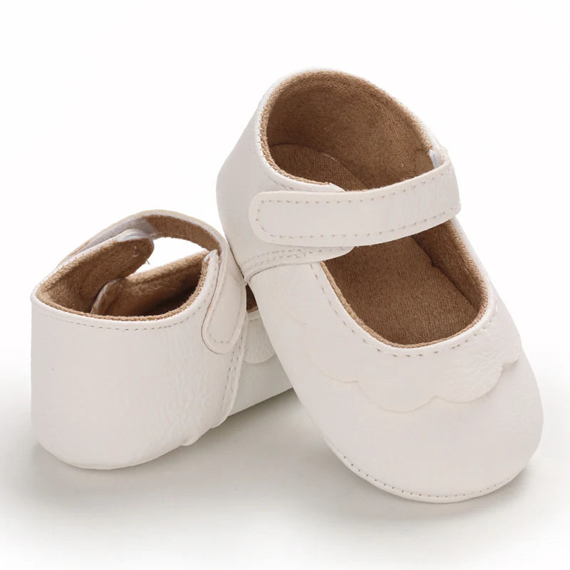 Cute White Lace Baby Girl Princess shoes  Baby Moccasins Moccs Shoes Bow Fringe Rubber Soled Non-slip Footwear Crib Shoes