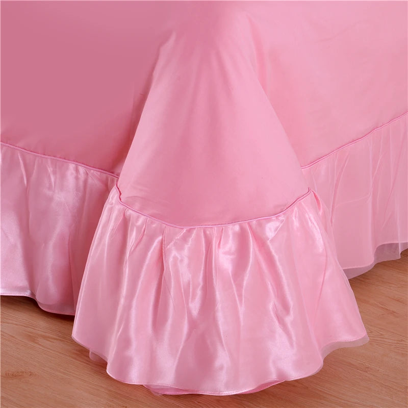 Korean Style Roganic Cotton Jacquard Wedding Lace 4pcs Bridal Duvet Cover Sets
