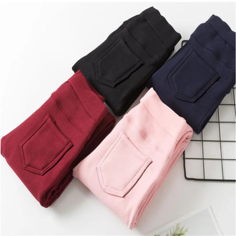 Winter Girls Leggings Plush Thick Wool Warm Clothes Girls Trousers Autumn Trousers Children's Leg Pants