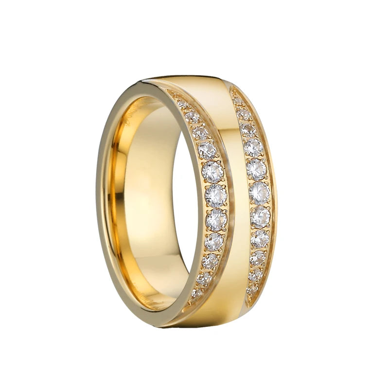 engagement wedding rings for men and women lover's alliance couples 14k rose gold plated ladies fashion jewelry finger ring
