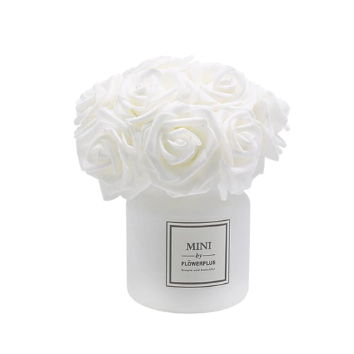 24Pcs/lot Artificial Rose Bouquet Decorative Foam Rose Flowers Bride Bouquets for Wedding Home Party Decoration Wedding Supplies