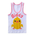 Summer Kids 100%Cotton T Shirts Boys Girls Baby Cartoon Printed Sleeveless Vests Clothes For 2-7 Years Children Clothing Gift