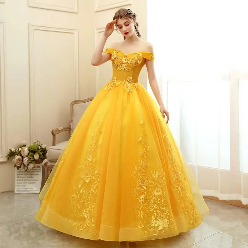 Quinceanera Dresses Elegant Boat Neck Luxury Lace Embroidery Vestidos De 15 Anos Party Prom Vintage Quinceanera Gown Customized