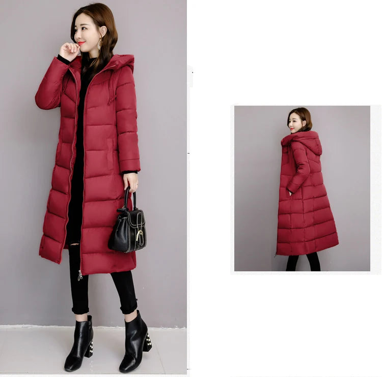 2025 Women's Winter Coats Long Section Warm Down Basic Jacket Coat Fashion Slim Outwear Female Korean Large Size Jackets M-6XL