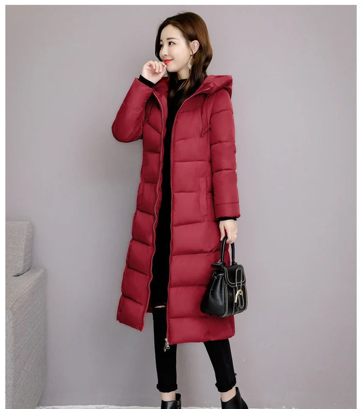 2025 Women's Winter Coats Long Section Warm Down Basic Jacket Coat Fashion Slim Outwear Female Korean Large Size Jackets M-6XL