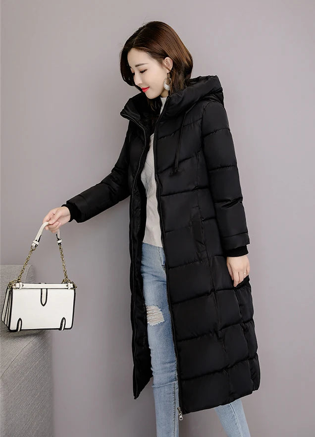 2025 Women's Winter Coats Long Section Warm Down Basic Jacket Coat Fashion Slim Outwear Female Korean Large Size Jackets M-6XL