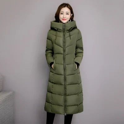 2025 Women's Winter Coats Long Section Warm Down Basic Jacket Coat Fashion Slim Outwear Female Korean Large Size Jackets M-6XL