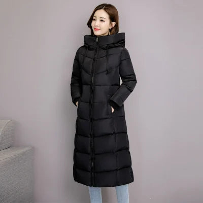 2025 Women's Winter Coats Long Section Warm Down Basic Jacket Coat Fashion Slim Outwear Female Korean Large Size Jackets M-6XL