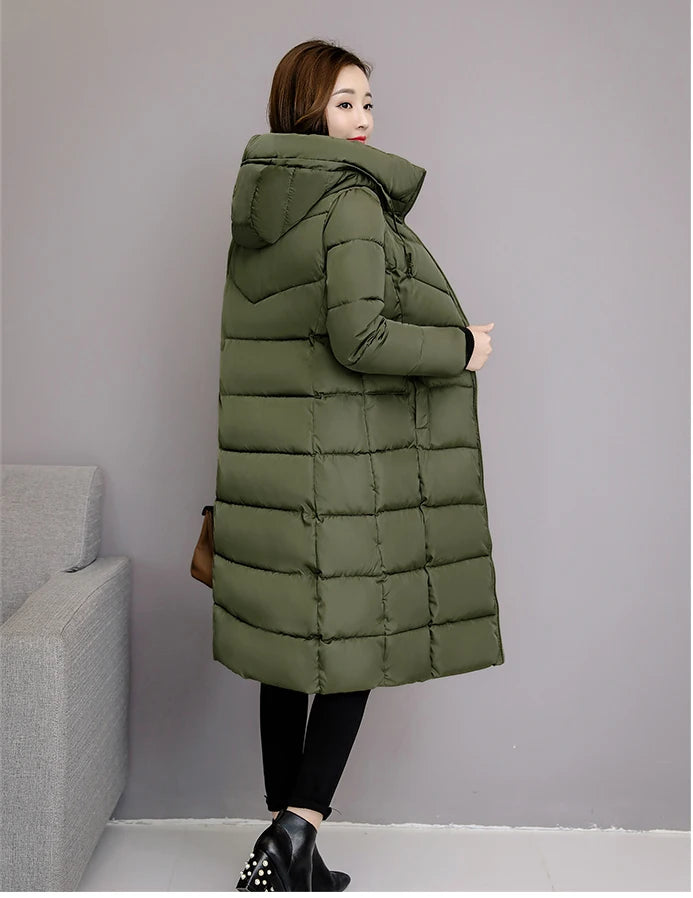 2025 Women's Winter Coats Long Section Warm Down Basic Jacket Coat Fashion Slim Outwear Female Korean Large Size Jackets M-6XL