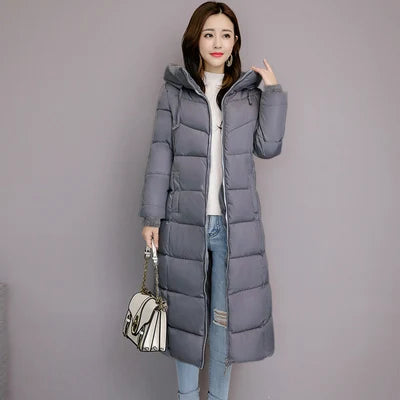 2025 Women's Winter Coats Long Section Warm Down Basic Jacket Coat Fashion Slim Outwear Female Korean Large Size Jackets M-6XL