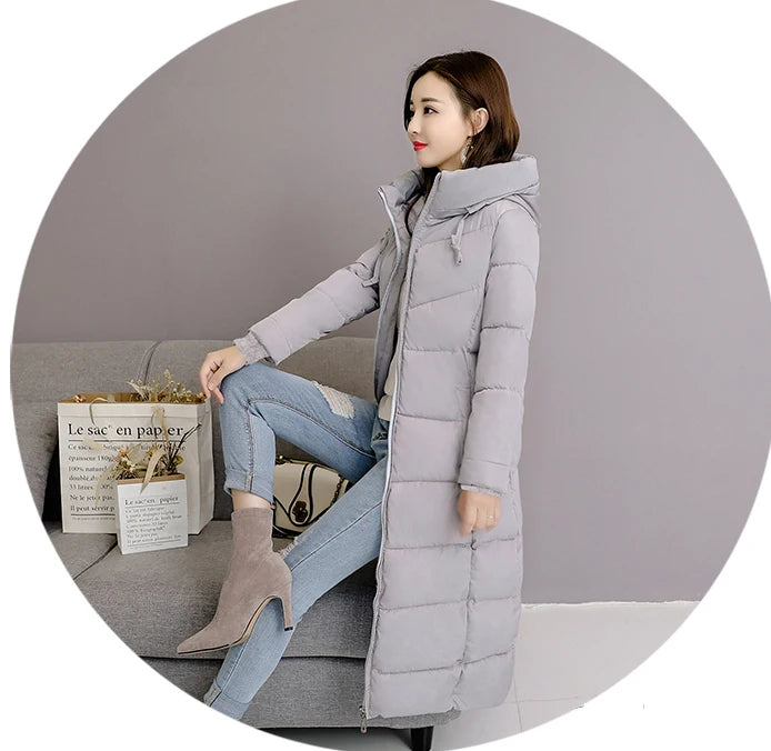 2025 Women's Winter Coats Long Section Warm Down Basic Jacket Coat Fashion Slim Outwear Female Korean Large Size Jackets M-6XL