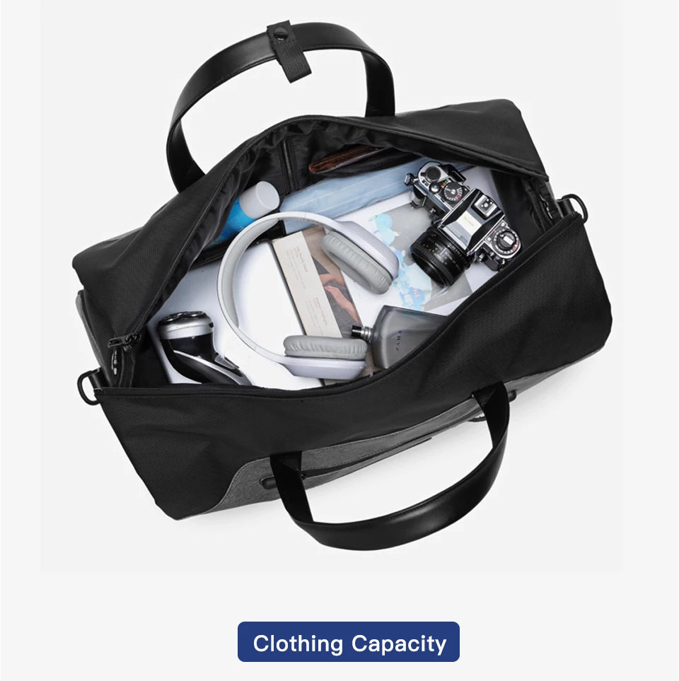 OZUKO Multifunction Men Suit Storage Travel Bag Large Capacity Luggage Handbag Male Waterproof Travel Duffel Bag Shoes Pocket