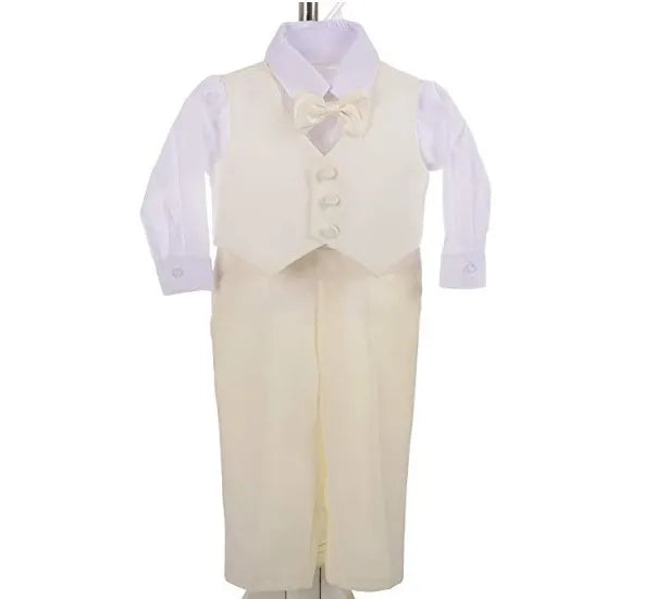 Hot Selling！Classic Little Boy Tuxedo/Wedding Party baby Boy Suit/Baby Boys Beige 5-piece Suit Set3345
