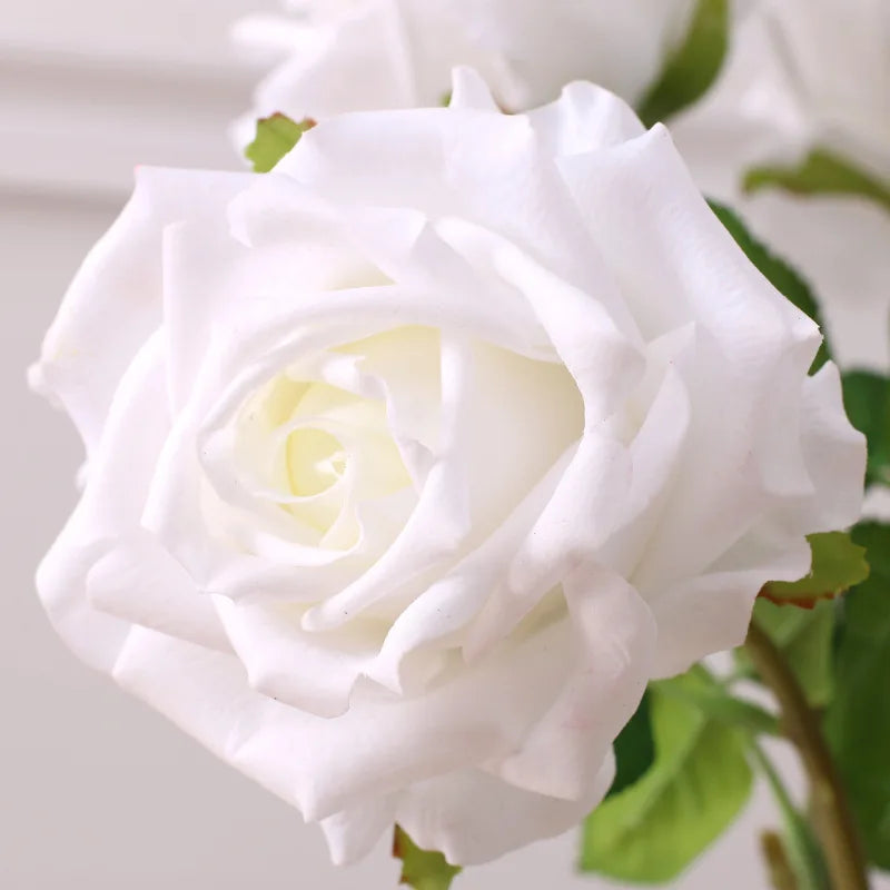 High-quality Simulation True Touch Curling Roses Artificial Flower Bridal Bouquet Wedding Home Decoration Valentine's Day Gift