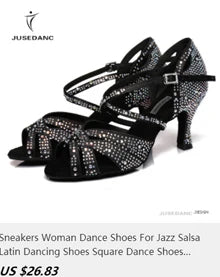 Wedding Shoes For Women Salsa Dance Shoes Woman Sandals With Platform Silver Dance Shoes RhinestoneJuseDanc