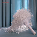 YouLaPan F24 Elegant Wedding Bouquet with Pearl Wedding Flowers Bridal Bouquets Bride Bouquet White Ivory Bridal Bouquet