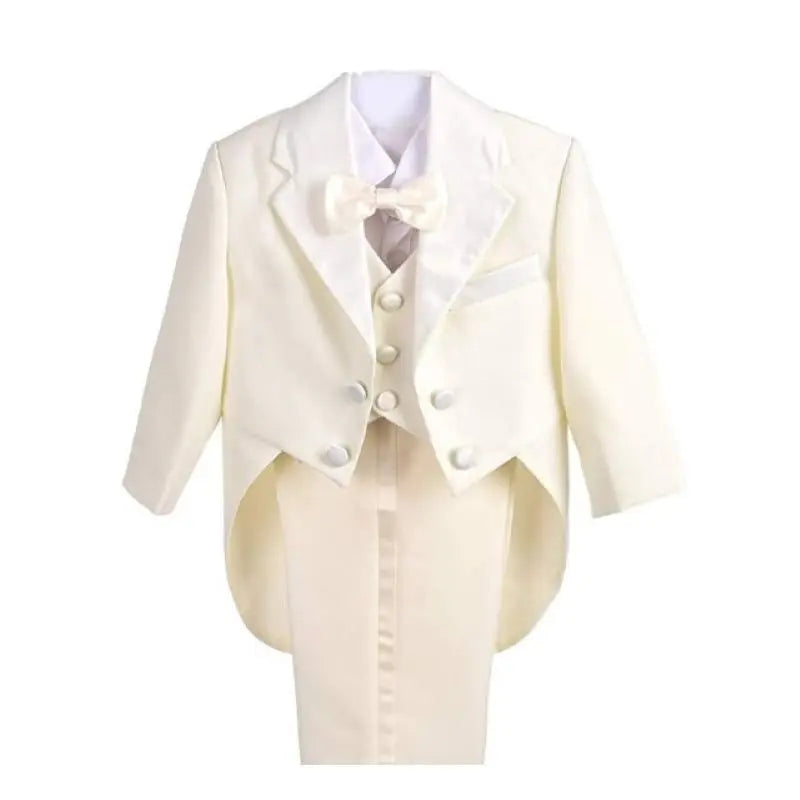 Hot Selling！Classic Little Boy Tuxedo/Wedding Party baby Boy Suit/Baby Boys Beige 5-piece Suit Set3345