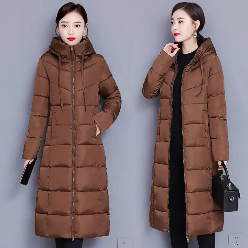 2025 Women's Winter Coats Long Section Warm Down Basic Jacket Coat Fashion Slim Outwear Female Korean Large Size Jackets M-6XL
