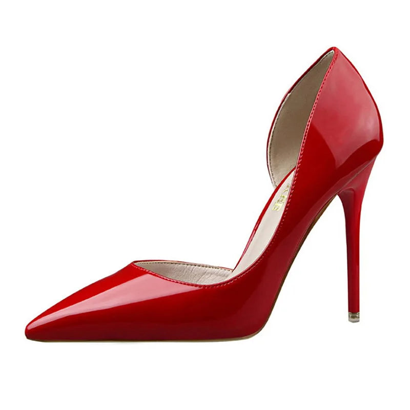 BIGTREE Shoes Patent Leather Heels 2025 Fashion Woman Pumps Stiletto Women Shoes Sexy Party Shoes Women High Heels 12 Colour