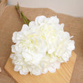 5pcs Beautiful Artificial Peony Flowers High Quality White Bouquet Wedding Home Table Decor Fake Flowers Christmas Arrangement