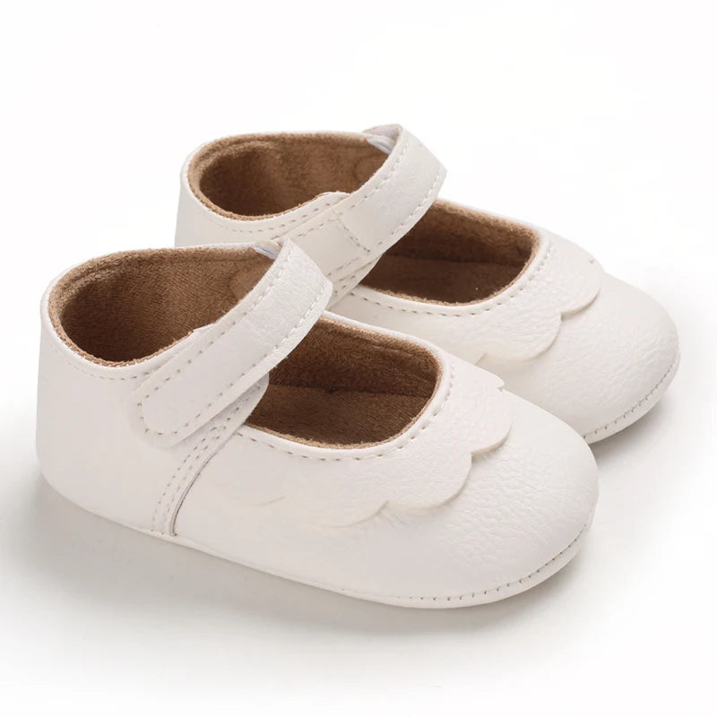 Cute White Lace Baby Girl Princess shoes  Baby Moccasins Moccs Shoes Bow Fringe Rubber Soled Non-slip Footwear Crib Shoes