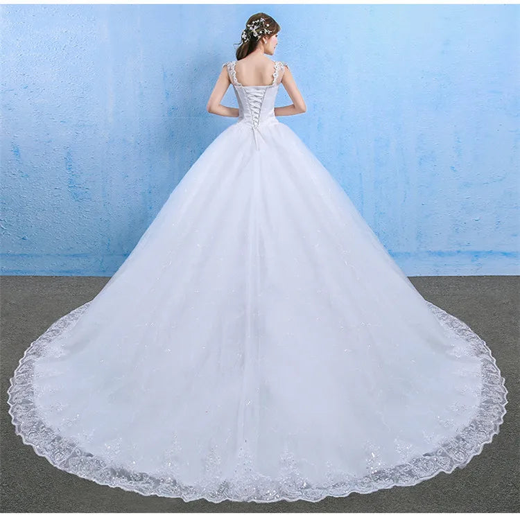 Gryffon Wedding Dress Sexy V-neck Lace Embroidery Court Train Ball Gown Princess Wedding Dresses Vestido De Noiva Plus Size