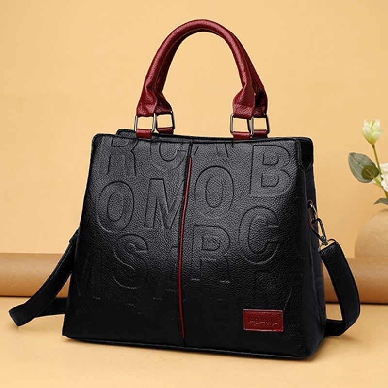 PU Leather Casual Crossbody Bags for Women Ladies Luxury Designer Tote Handbag Female Large Capacity Travel Shoulder Bag Sac