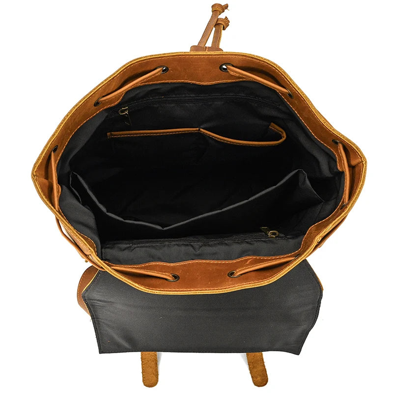 2025 New Arrivals Leather Backpack For Men Male Genuine Leather Laptop Travel Backpack 17 Inch Daypack Shoold Bag Men Male Large