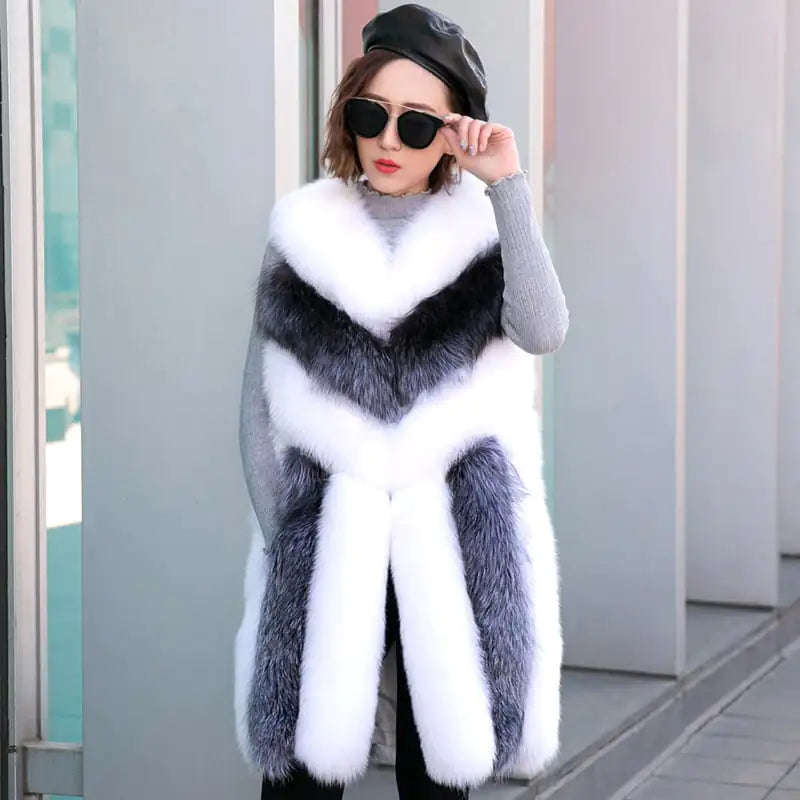 Faux Fur Casual Jacket for Autumn and Winter
