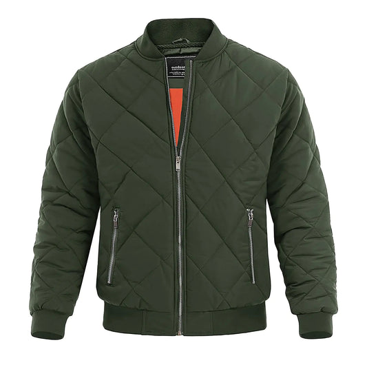 MAGNIVIT Thick Bomber Jacket for Men Military Flying Jacket Winter Street Coat Army Green