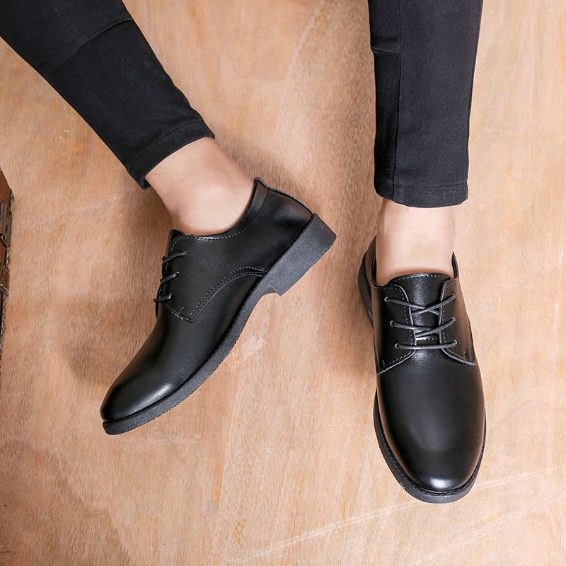 Men's Breathable Leather Shoes Black Soft Leather Soft Bottom Spring And Autumn Best Man Men's Business Formal Wear Casual Shoe